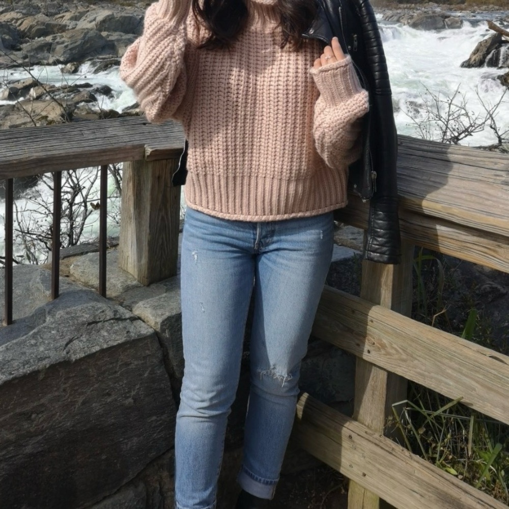 Cozy Pink Knit Sweater
